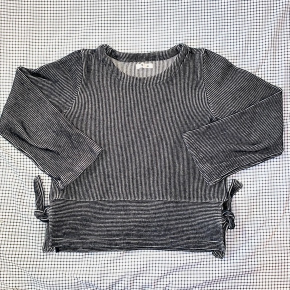 MADEWELL Contrast Stripe Side Tie Knit Sweater - Picture 2 of 12